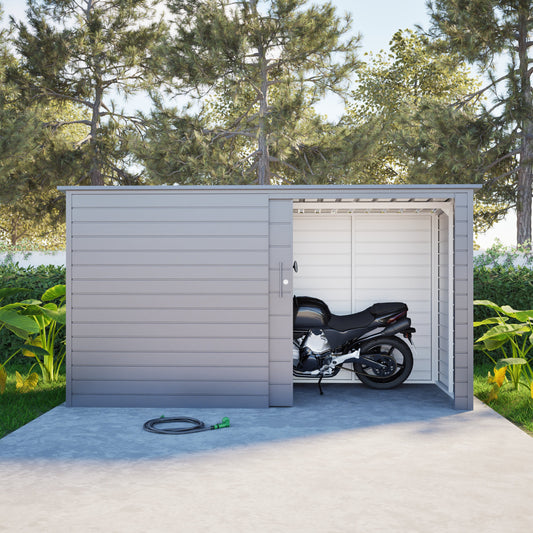 Garaż motocyklowy metalowy