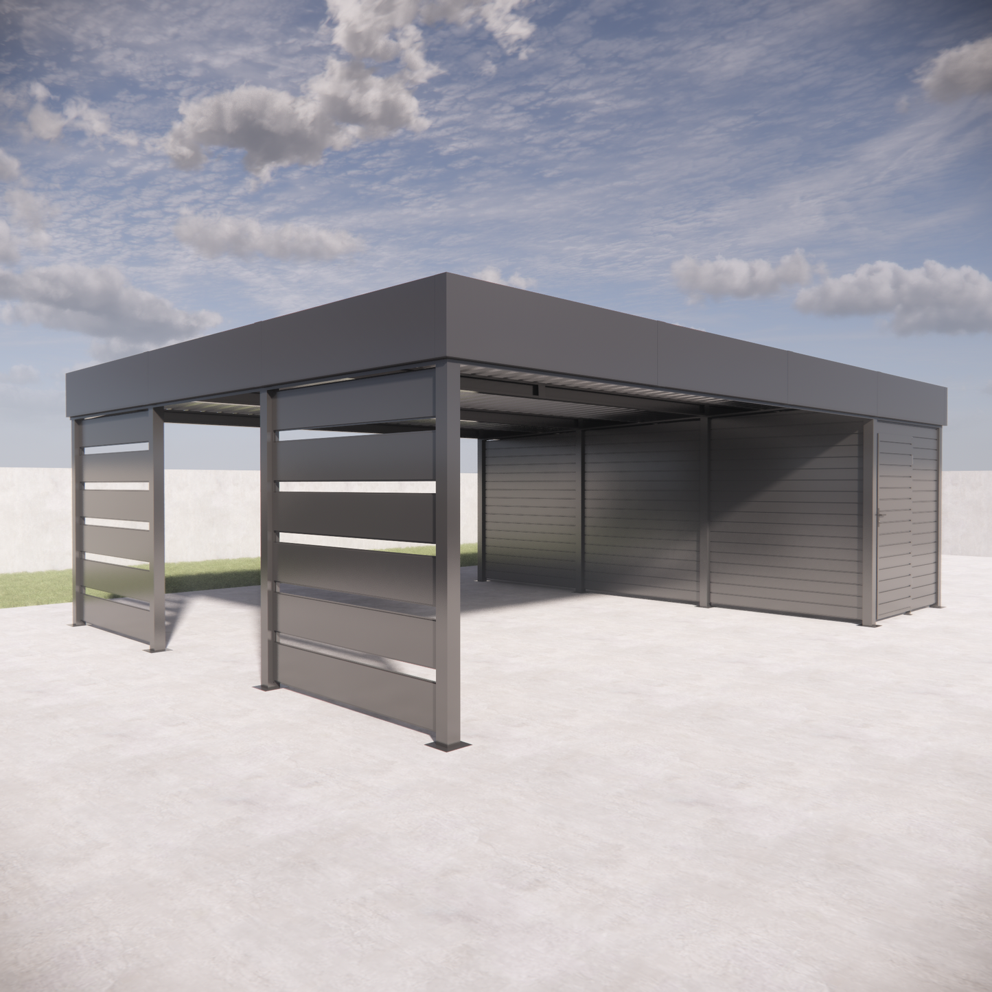 Carport SafeSpace (wiata 6x6 + 12m2 magazynek)