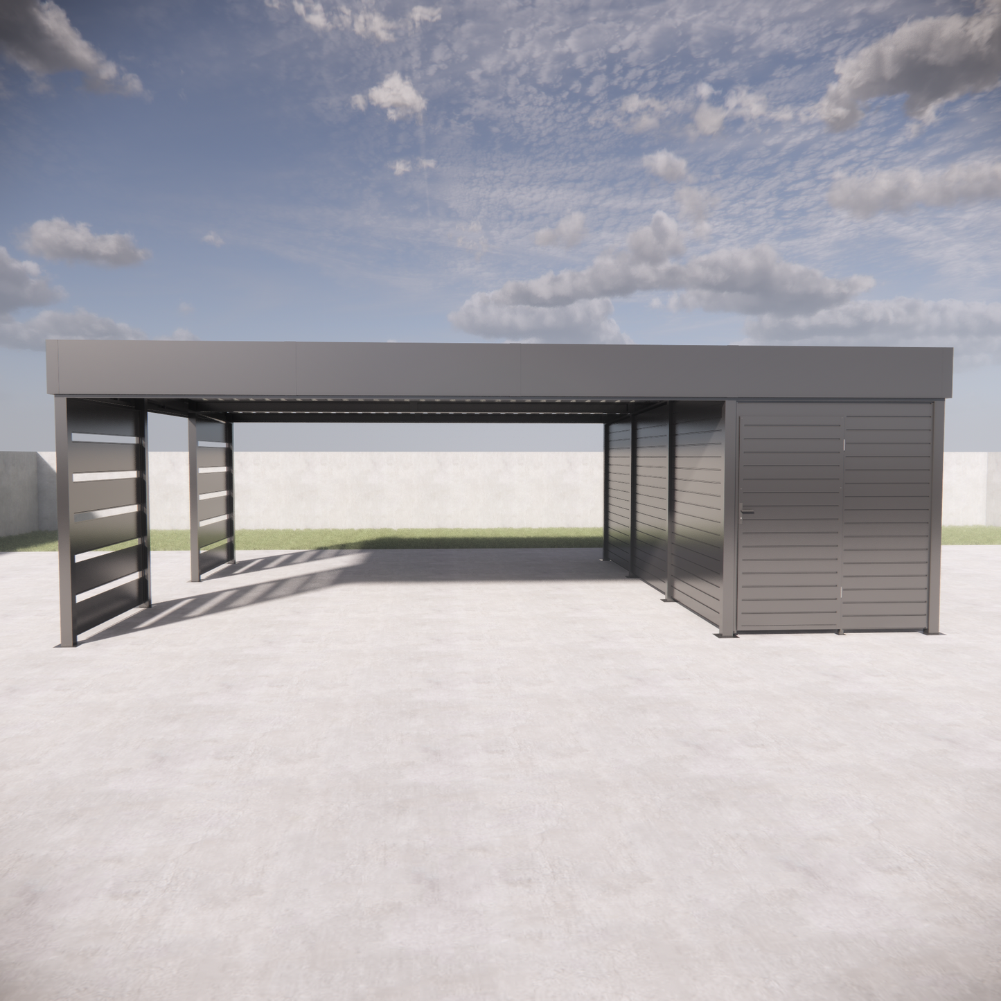 Carport SafeSpace (wiata 6x6 + 12m2 magazynek)