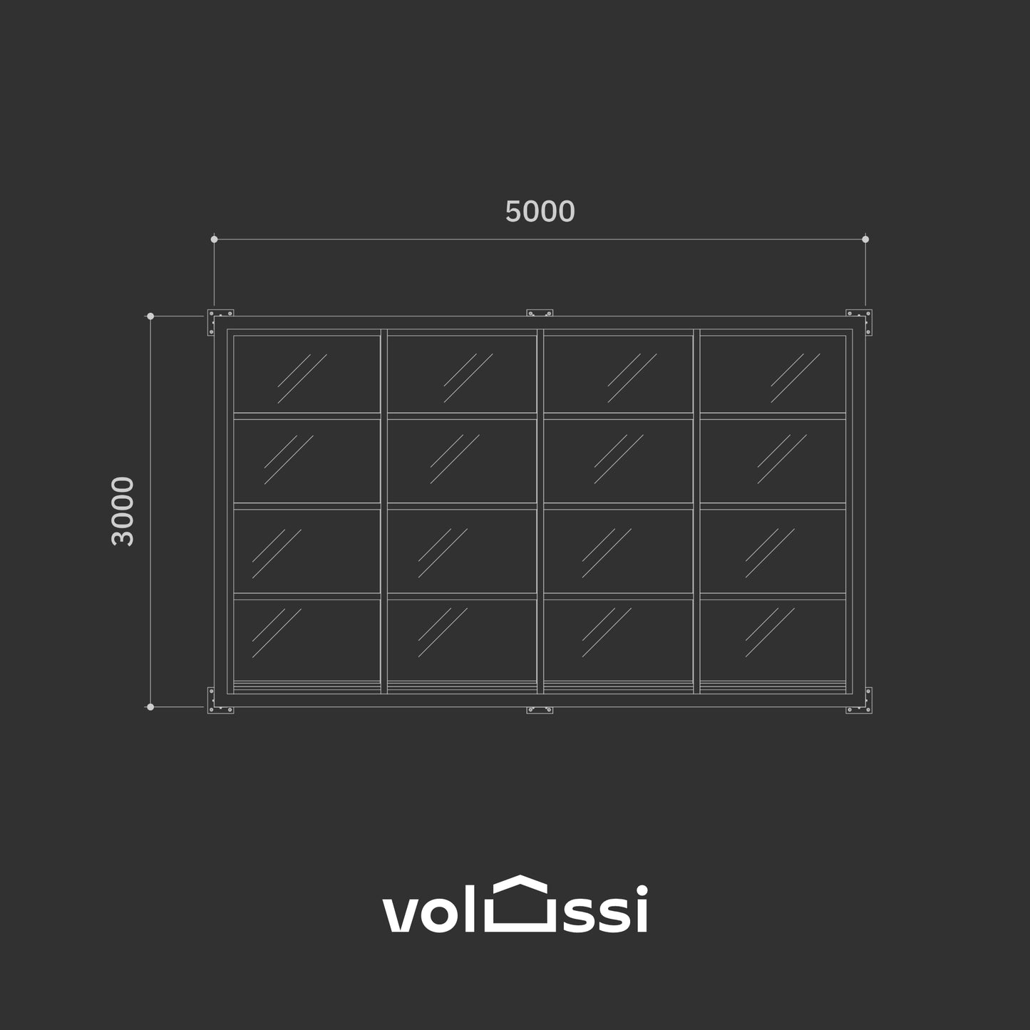 Pergola tarasowa 3x5 m wersja podstawowa  1.0