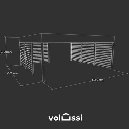 Carport Voussi LUX (wiata 6x6m)