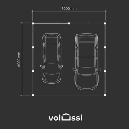 Carport Voussi LUX (wiata 6x6m)