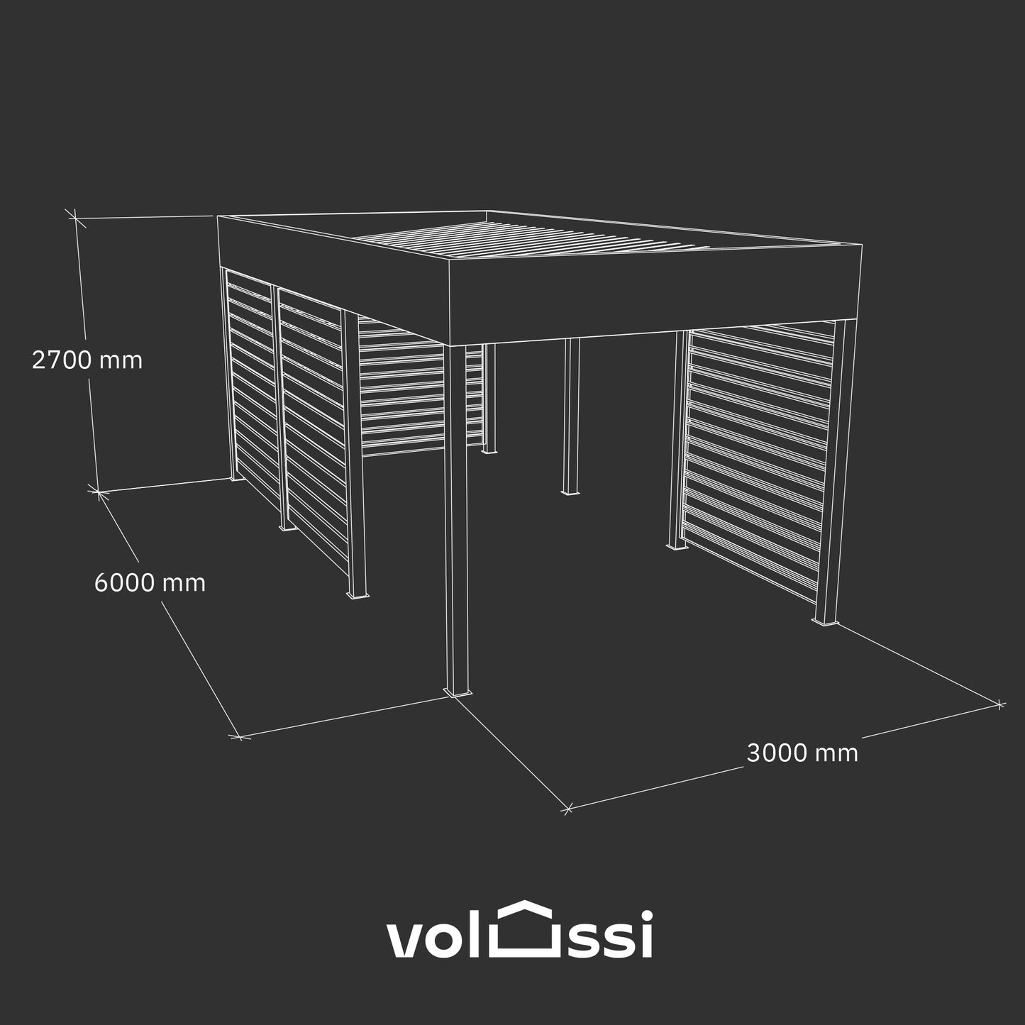 Carport Volussi SOLO (wiata 3x6m)