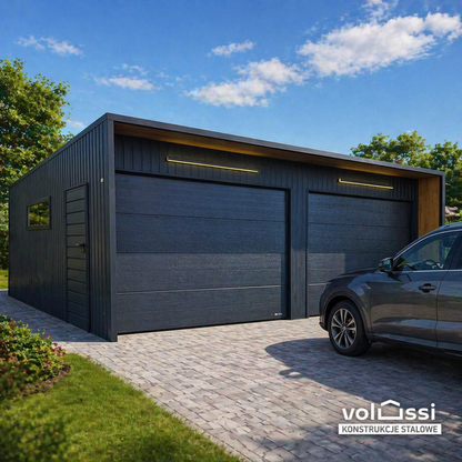 Garaż blaszany 6x6 m na dwa auta