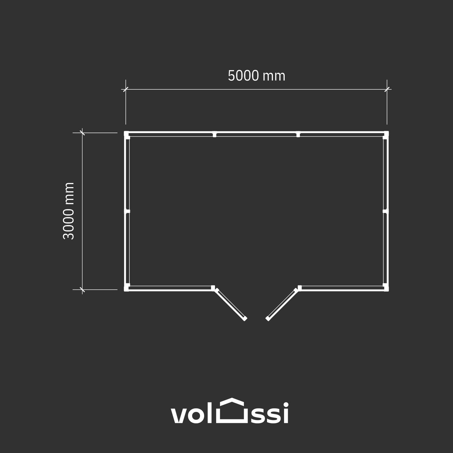 Wiata śmietnikowa 3x5m