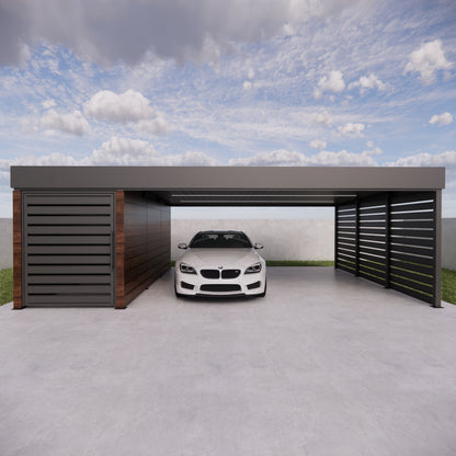 Carport APEX Wiata samochodowa 8x6m z magazynkiem