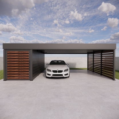 Carport APEX Wiata samochodowa 8x6m z magazynkiem