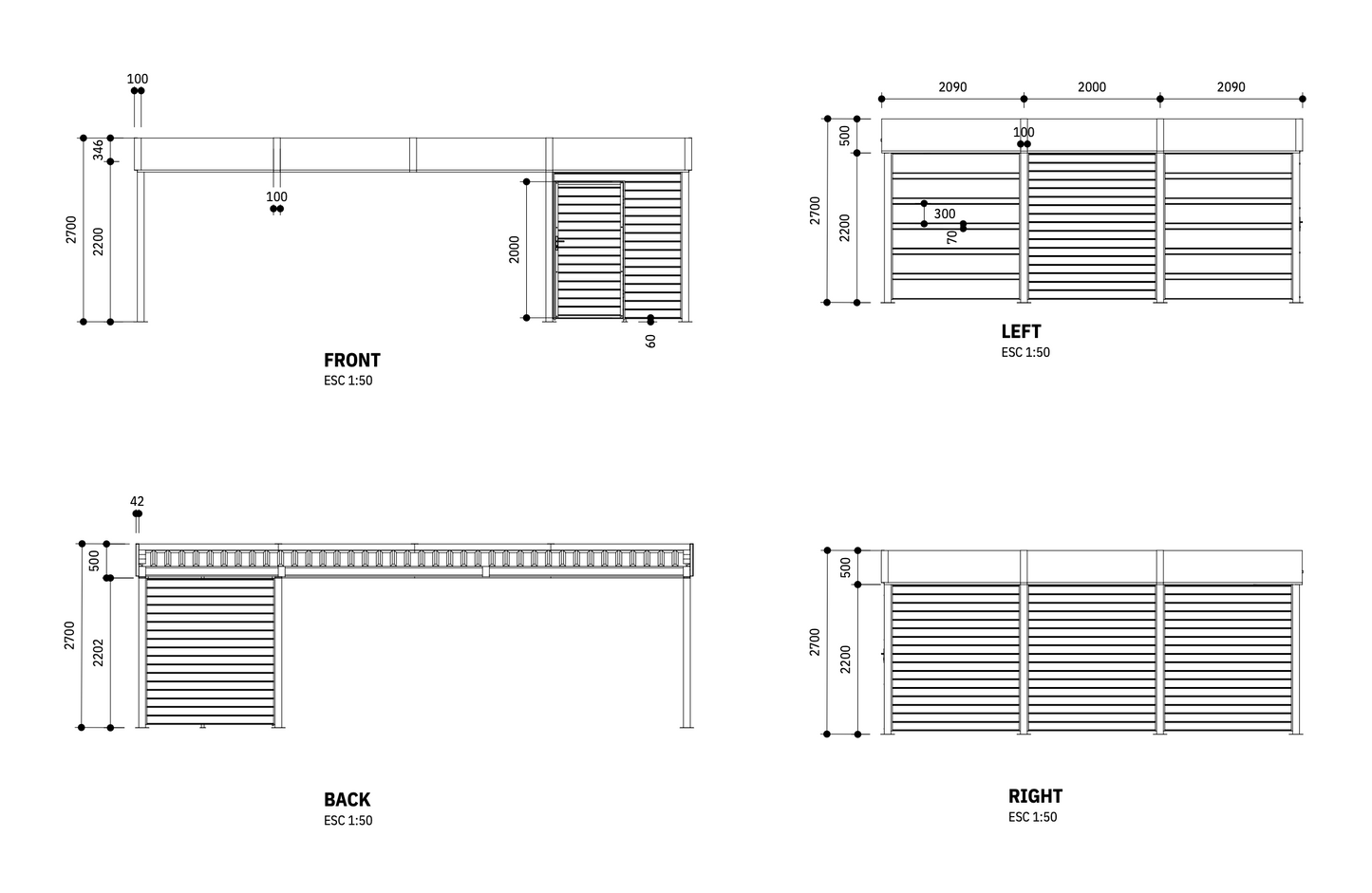 Carport SafeSpace (wiata 6x6 + 12m2 magazynek)