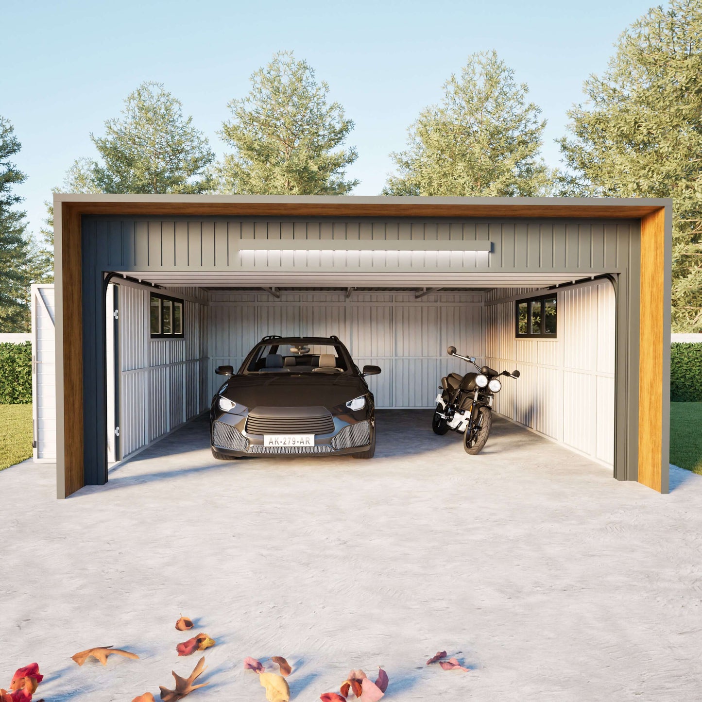 Garaż 6x6 m duża brama